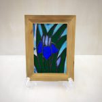 生徒さんの作品。菖蒲のパネル