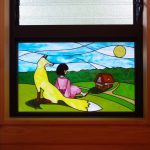 キツネのステンドグラス