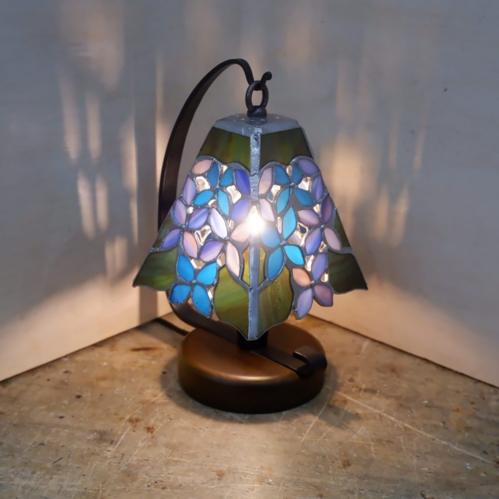 ステンドグラスランプぶどうアッパーオリエンス教室若松様依頼1324