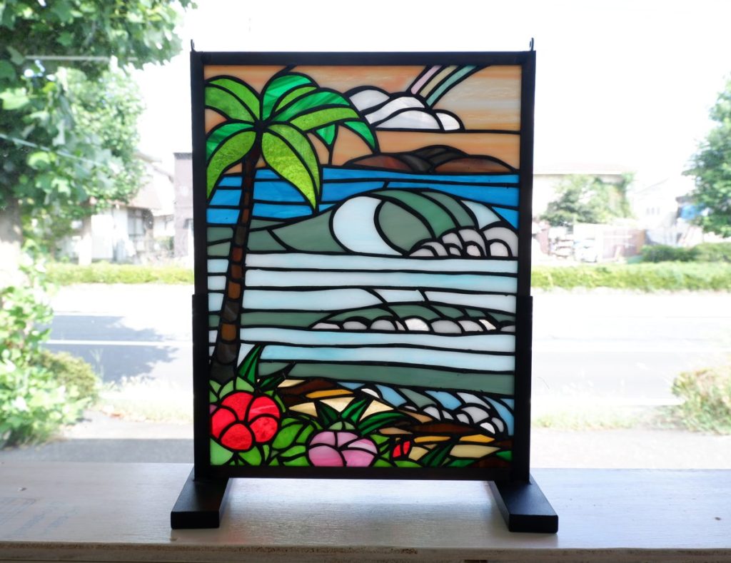 ■ステンドグラスパネル 24-40 ステンドグラス パネル NO34 サンキャッチャー glassart.k 通販