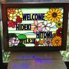 ステンドグラスのウェルカムボード【花】