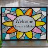ステンドグラスのウェルカムボード【花】
