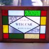 ステンドグラスのウェルカムボード